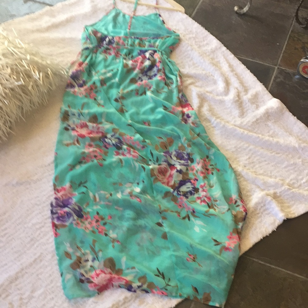 L'ATISTE NWOT Hawaiian Print T Back Summer Dress - Picture 2 of 8